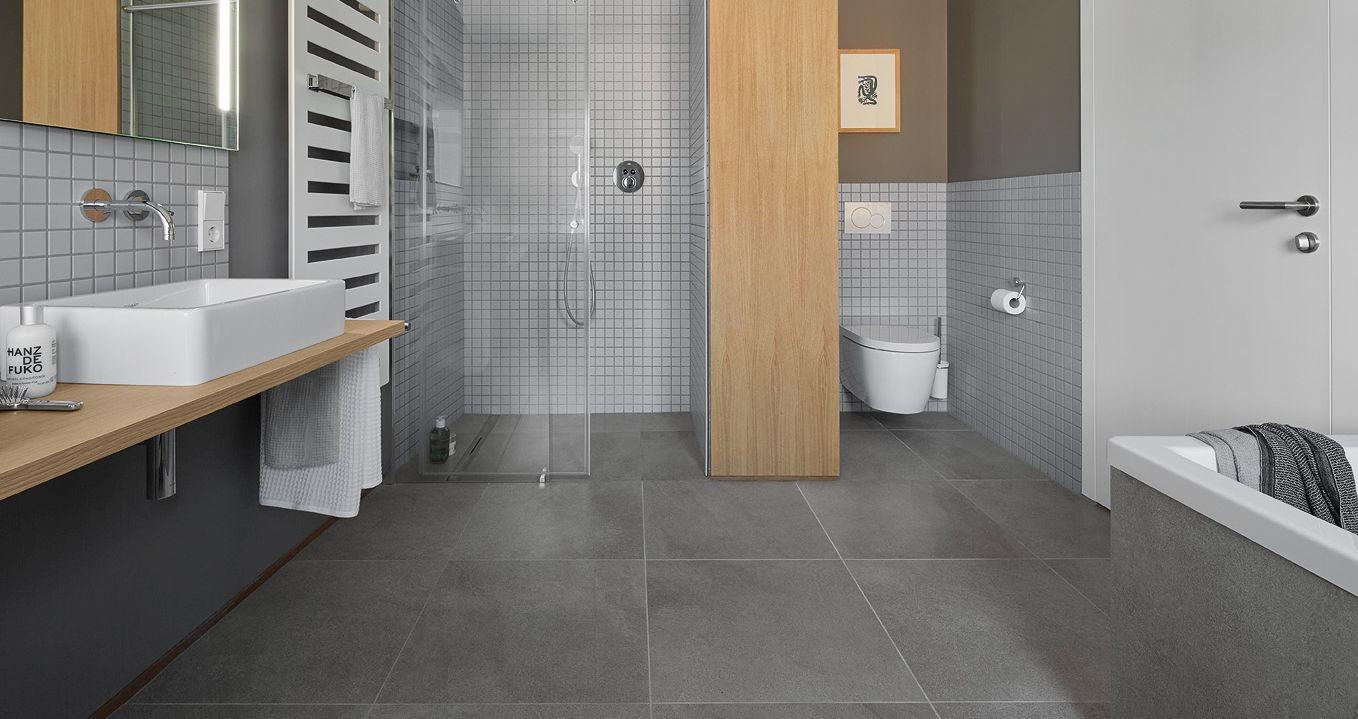 graue XXL-Fliesen