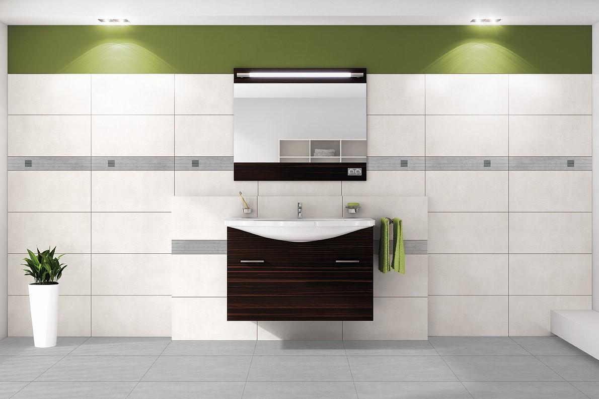 große Fliesen im Bad