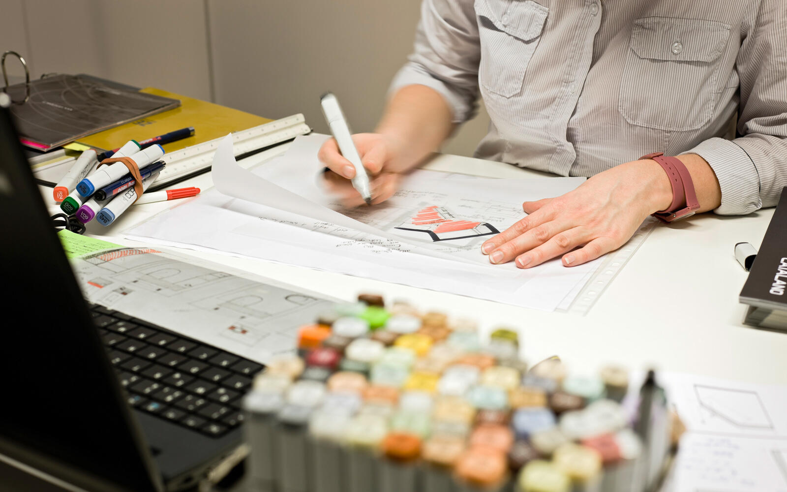 Plan mit Zeichenstift