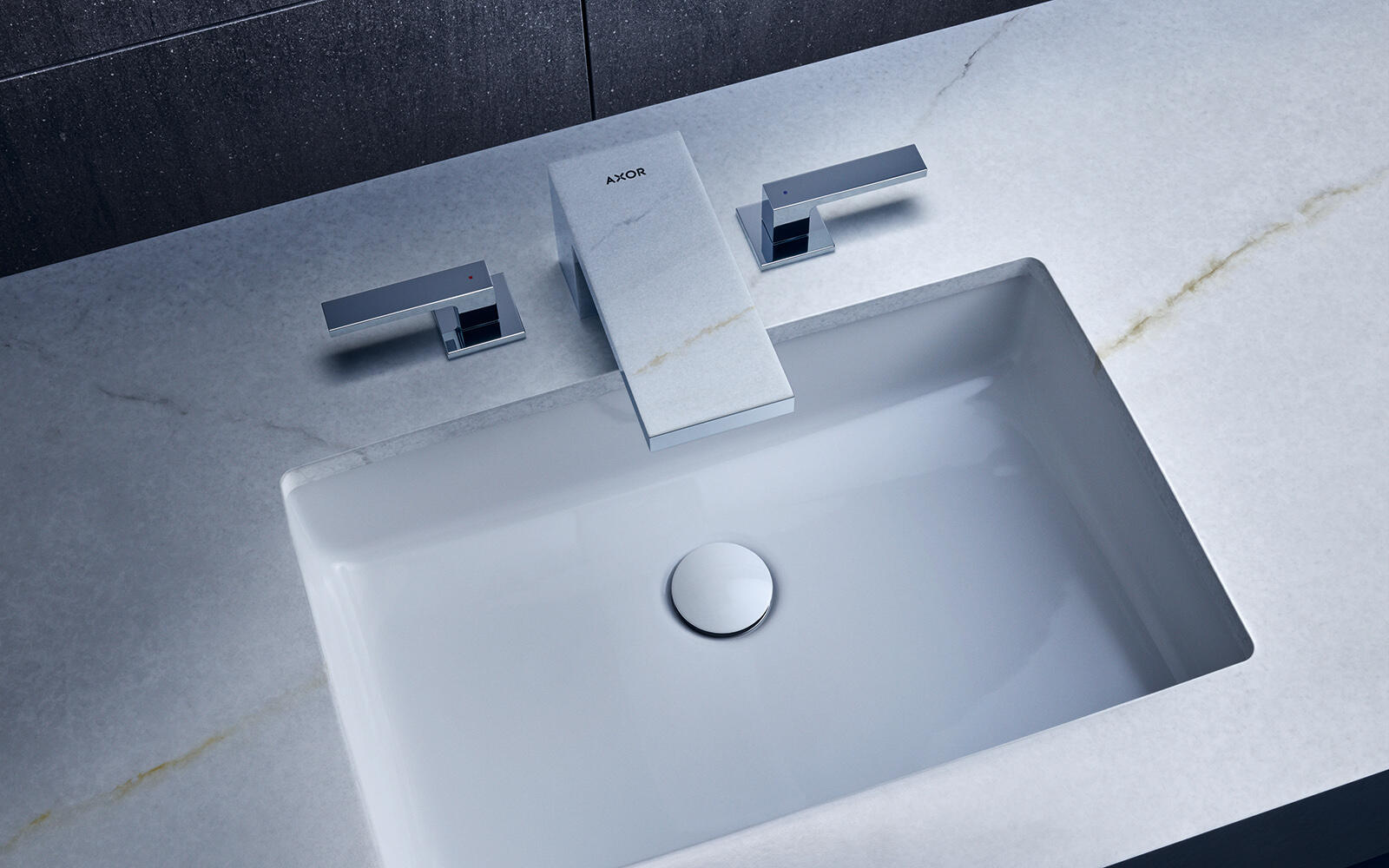 Axor MyEdition Waschtischarmatur Marmor weiß Ideal