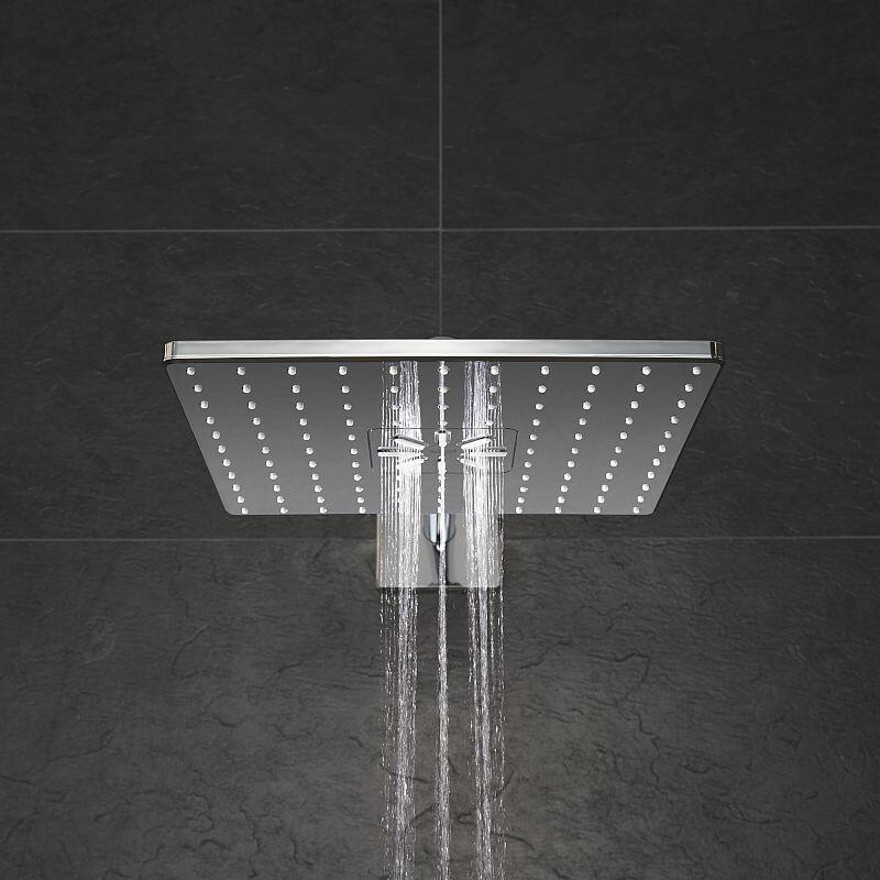 Eckige Kopfbrause SmartActive chrom