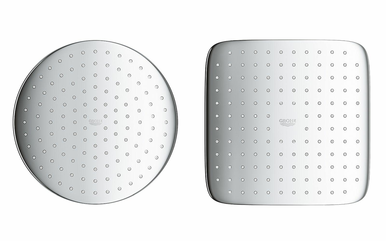 Runde und eckige Kopfbrause Tempesta250 von GROHE